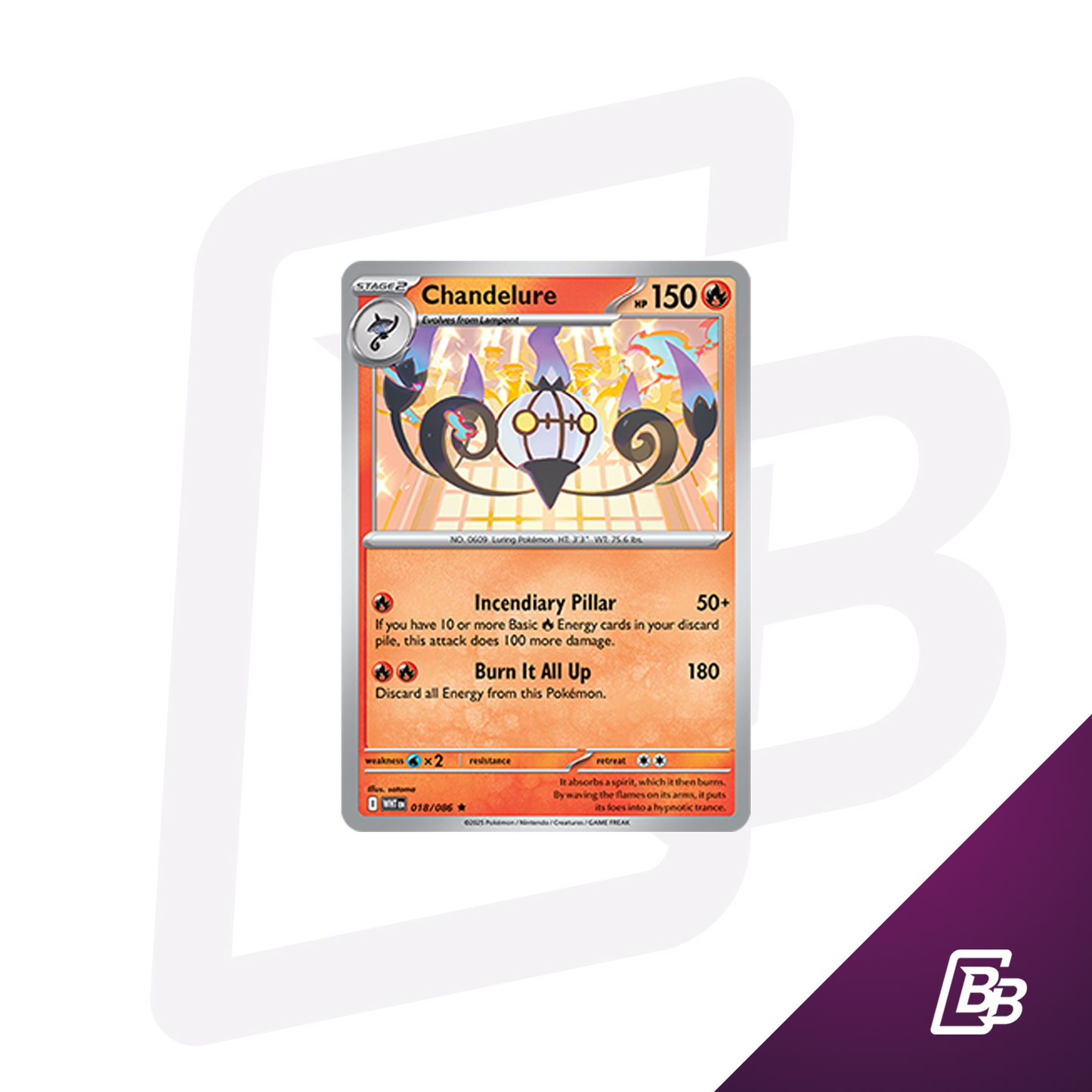 Chandelure #018 White Flare [WHT EN]