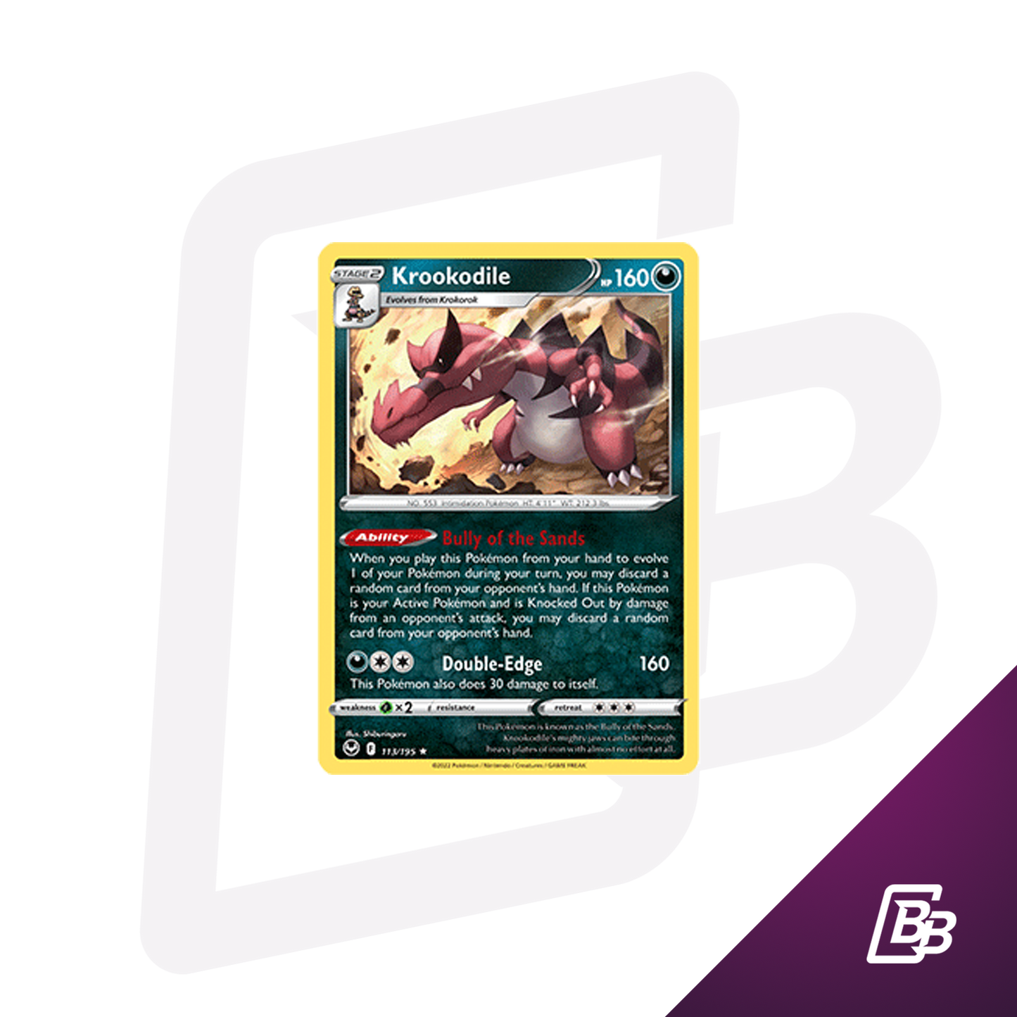 Krookodile #113 Silver Tempest [SIT]